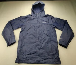 Columbia Omni-Tech Herren klein marineblau Langarm Windbreaker Kapuzenjacke mit durchgehendem Reißverschluss - Bild 1 von 12