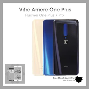 Vitre arriere cache batterie coque couvercle pour One Plus 7 Pro logo adhésif - Imagen 1 de 4