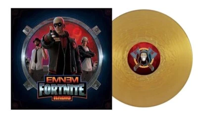 Limited Edition Number 777 Eminem x Fortnite Radio Vinyl LP Gold Foto 1 de 4