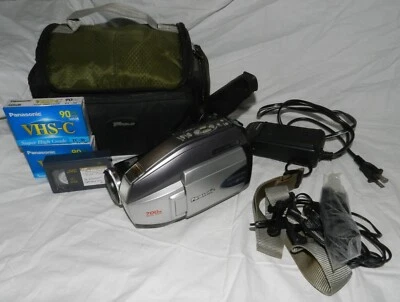 Panasonic PV-L352D Palmcorder VHSC with cords, case and tapes - Working - Image 1 of 4