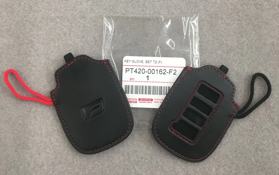 F-sport Genuine 2015-2024 Lexus Key Gloves Black Red Stitching PT420-00162-F2 - Image 1 of 1
