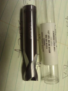 .500 ZOLL 1/2 ZOLL 2-FLÖTEN EINENDIG STUMMELLÄNGE HARTMETALL SCHAFTFRÄSER - Bild 1 von 1