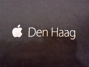 APPLE Store T-SHIRT Den Haag Large LG iPod Black tee Opening Day Retail Genius - Picture 1 of 11