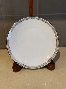 Noritake China Bread & Butter Plate Silver Key Pattern 6 3/8” White, Platinum - Picture 1 of 3
