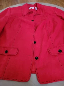 Alfred Dunner Suede Feel Work Jacket Blazer Womens 18W Classy Stylish Careerwear - Picture 1 of 8