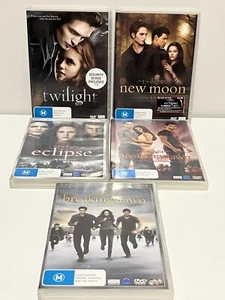 Twilight The Twilight Saga 5 DVD Bundle VGC New Moon Eclipse Breaking Dawn 1 - 2 - Picture 1 of 12