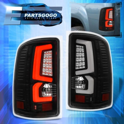 For 07-14 GMC Sierra 1500 2500HD 3500HD LED Brake Tail Lights Lamps Black Clear Foto 1 de 4