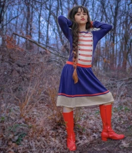 Mini Boden-Sz 5/6-EASTER-Dress-Nutcracker-Knit -Party--Holiday-Drum Major - Picture 1 of 9