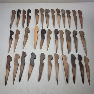 35x VINTAGE ANTIQUE WOODEN MOLDING WOOD PLANE WEDGES WEDGE LOT 0.18"-0.80" - Picture 1 of 16