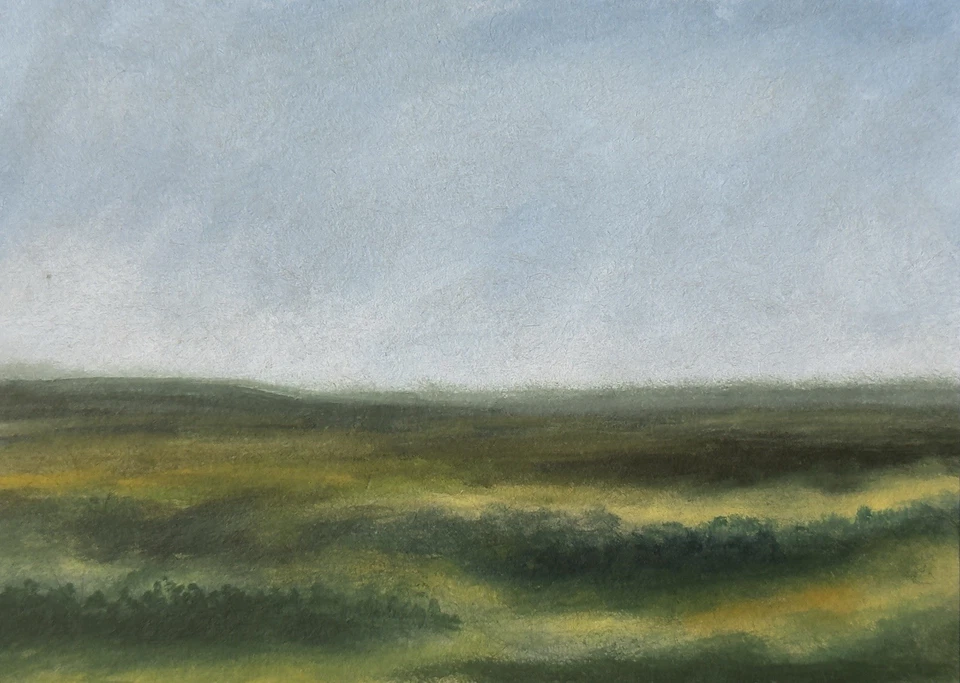 ACEO Original Pintura al Óleo Paisaje ATC Arte Tarjeta Naturaleza Abstracto por Emmer Plaxe Foto 1 de 1