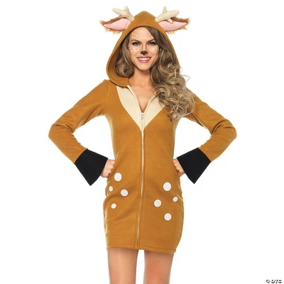 WOMEN'S COZY FAWN COSTUME - Halloween Outfit Cosplay Party - Image 1 of 4