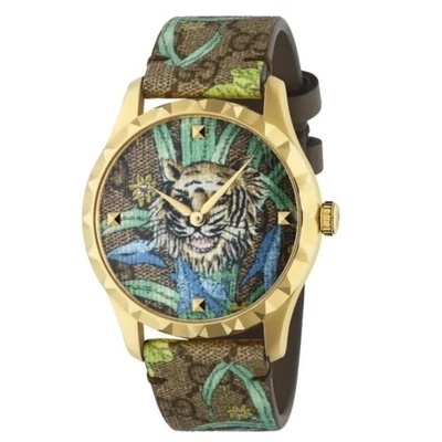 Gucci YA1264187 Women's G-Timeless Brown Dial Quartz Watch - Image 1 of 4