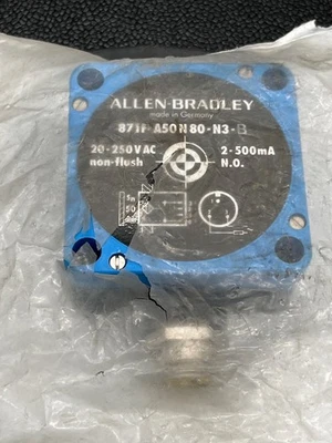 ALLEN BRADLEY 871F-A50N80-N3 Inductive Proximity Sensor 20-253VAC NEW - Image 1 of 4