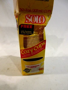 Vintage Solo Cozy Cups Plastic Refills-Yellow in Original Box - Picture 1 of 3