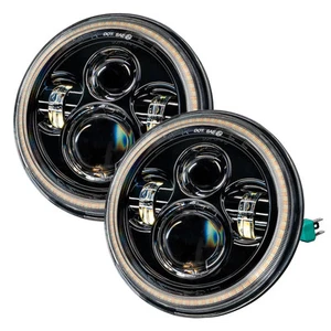 Oracle Headlights For Jeep Wrangler 2007-2021 Switchback LED Halo | Amber/White - Picture 1 of 4