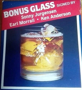 Seagrams VO Golden Quarterback Challenge 1991 Highball Rocks Glass Barware - Picture 1 of 3