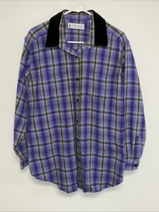 Marsh Landing Long Sleeve Button Up Flannel Shirt Men’s Large.  12828 - Picture 1 of 3