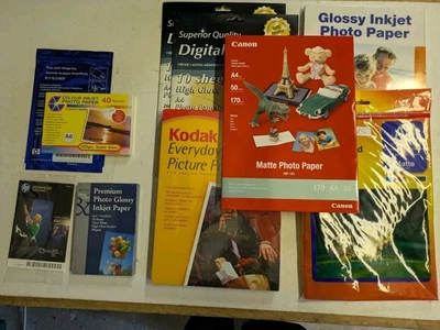 Photo Inkjet Paper Bundle Various Sealed Canon Kodak - Image 1 of 4
