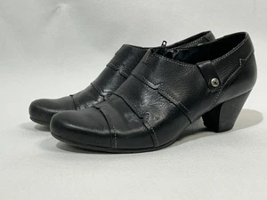 Pikolinos Halbschuhe schwarz Leder Knöchel Absatz Reißverschluss, Spanien, Damen 38 (US 7,5) - Bild 1 von 8