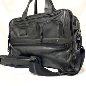 All-Leather A4 Storage Tumi Alpha 2 Expandable - Picture 1 of 16