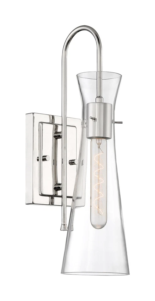 Nuvo Lighting 60/6867 Bahari - 1 Light Wall Sconce Polished Nickel Finish With