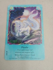 Bella Sara Moonfairies Phoebe 26/55 White Fairy Queen's Steed Horse Trading Card - Picture 1 of 2