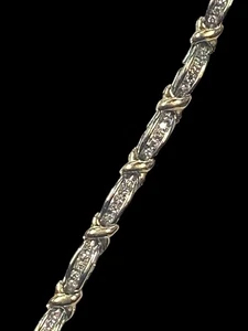 Bracciale oro-diamanti 70 diamanti 1,40 carati T.W. Oro 14 carati 2 toni 7. (MP1043300) - Foto 1 di 2