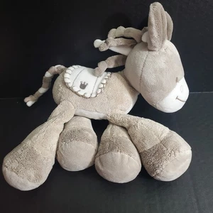 Nattou Noa Horse Gray and White Soft Floppy Plush Stuffed Animal Donkey Lovey - Picture 1 of 10