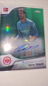 2022-23 Topps Chrome Bundesliga - Kevin Trapp - Green Refractor Auto /99 - Bild 1 von 2