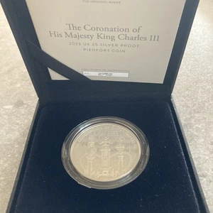 Royal Mint - Coronation King Charles - 2023 UK 5£ Silber PP Piedfort - Bild 1 von 14