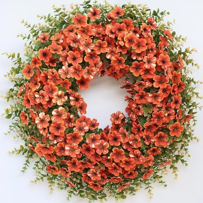 26" Fall Wreath for Front Door, Porch, Window - Large Artificial Boxwood Leav... - Image 1 of 4