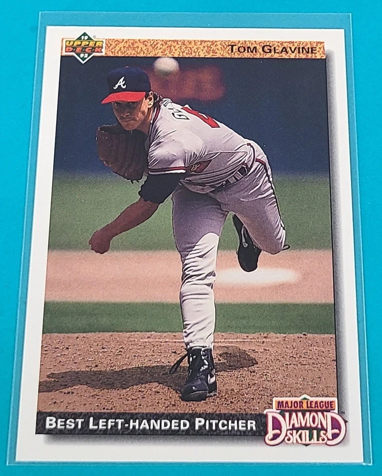 1992 Upper Deck #713 Tom Glavine Atlanta Braves BASEBALL Card P6 - Image 1 of 2