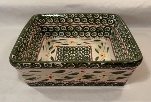 Temptations OLD WORLD GREEN 2 Qt Square Casserole Dish: Oven Table Dishwasher - Picture 1 of 12