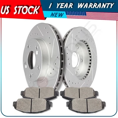 Kit de rotores de freno delanteros y pastillas de cerámica para Honda Civic 2010-2011 cupé sedán Foto 1 de 4