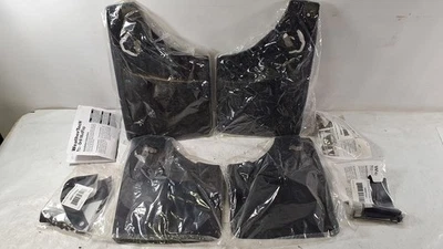 WEATHERTECH 110044-120044 Sin Taladro Protector contra Salpicaduras MudFlaps, Kit Delantero y Trasero, Negro Foto 1 de 2