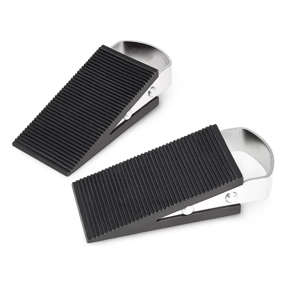 Türstopper 2er Pack Türkeil Gummikeil Keil Fensterkeil Edelstahl 12x5x3cm (ZR69) - Bild 1 von 1