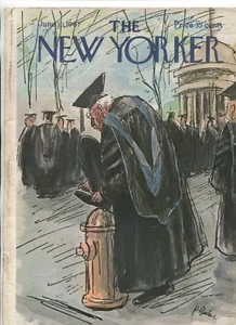 Vintage NEW YORKER Magazine Cover June 10 1967 P Barlow GRADUATION - Picture 1 of 1