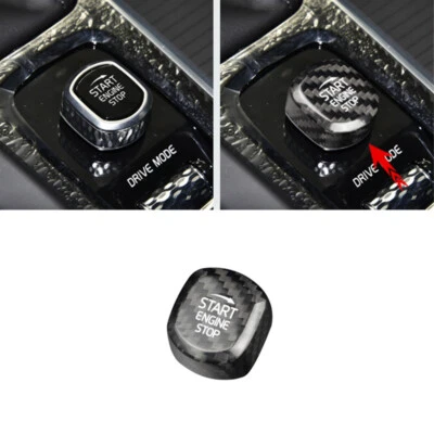 Black Carbon Fiber Engine Start/Stop Button For Volvo XC60 XC90 S90 S60 V90 18+ - Image 1 of 4