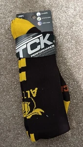 TCK Performance Socks Large Black And Yellow - Picture 1 of 2