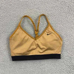 Nike Dri Fit Sports Bra Womens Medium Racerback Lined Wire Free Brown Sport Gym - Picture 1 of 9