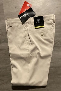 PGA TOUR boys Flat Front Solid Golf Pants, Silver Lining--Medium 10/12 NWT - Picture 1 of 2