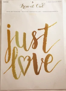 HORIZON Iron-It Out JUST LOVE Iron-On Transfer – 1 Sheet - Picture 1 of 1