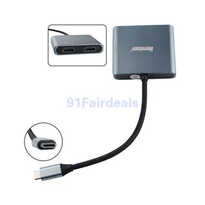 USB-C to Dual HDMI adapter for Desktop, Computer window 10/8/8.1/7/XP/Mac OS - Picture 1 of 10