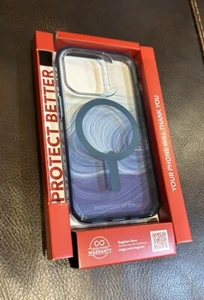 Gear4 Apple iPhone 14 Pro Mag Safe Milan Blue Swirl Impact D30 Cover Case - Picture 1 of 3