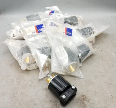 1 enchufe de bloqueo NOS EAGLE ELECTRIC L1420P 3 polos, 4 cables - Nuevo en paquete Foto 1 de 4