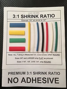 Tubo termorretráctil 25' Premium 3/4" NEGRO 3:1 (SIN ADHESIVO) - Imagen 1 de 1