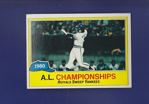 A.L. Championships HOF 1981 TOPPS Baseball #401 (EXMT+) George Brett