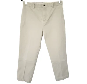 Brooks Brothers Fleece Chino Pants Boys Size 18 Beige/Cream Cotton Flat Front - Picture 1 of 12