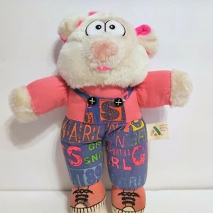 VTG 90s Pig Piggy Stuffed ACME 1991 White Pink Carnival Plush RARE Fair Toy - Picture 1 of 8