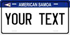 American Samoa Blue Wave License Plate Personalized Custom Auto Bike Motorcycle